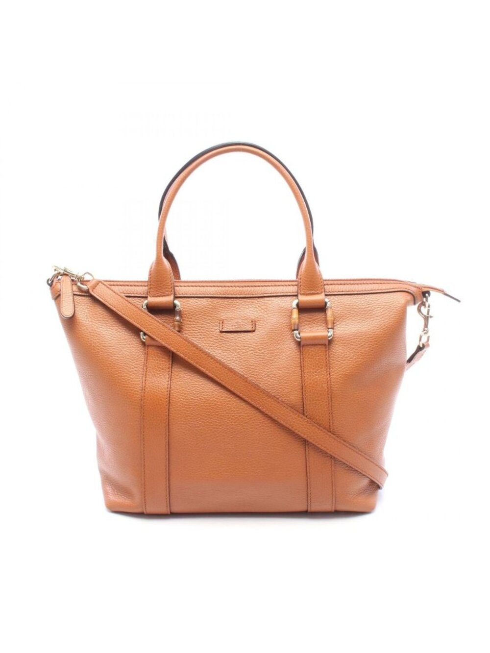 Gucci Tote Bag 2-Way Camel Leather